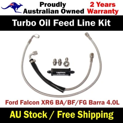 Kit de línea de alimentación de aceite Turbo Pros Turbo para Ford Falcon XR6 BA/BF/FG Barra 4,0 L Foto 1 de 4