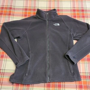 Abrigo chaqueta polar para mujer The North Face cremallera frontal negro grande - Imagen 1 de 7