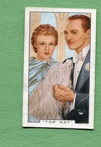 1936 GALLAHER LTD FILM EPISODES TOBACCO CARD #42 "TOP HAT" GINGER ROGERS