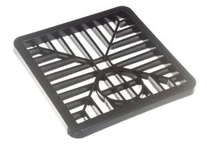 10 X Tapa Gulley Rejilla Desagüe Negro PVC 15.2cm 150mm Cuadrado Hoja Queridos - Imagen 1 de 1