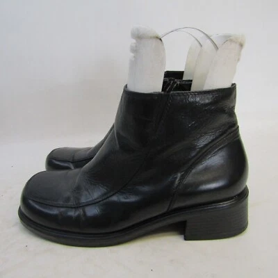 Earth женщин размер 8,5 B из черной кожи молнии моды ботильоны - Изображение 1 из 4