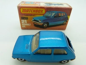 Matchbox Lesney Superfast 21 Renault 5 Base Negra En Caja - Imagen 1 de 6