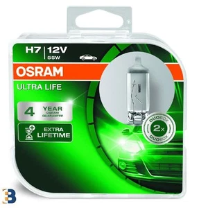 2x OSRAM H7 Ultra Life 12V 55W PX26d 64210ULT-HCB Headlight Bulbs Twin Pack - Picture 1 of 1