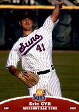 2007 Jacksonville Suns Grandstand #4 Eric Cyr Ada Oklahoma OK Baseball Card