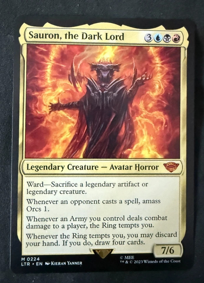 Magic the Gathering Sauron, The Dark Lord Mythic LegendaryCreature from LOTL - Image 1 of 1