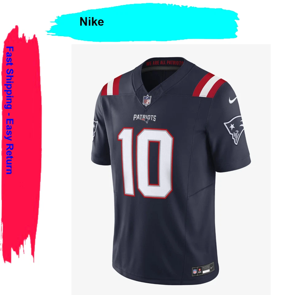 NFL Nike New England Patriots Men's Jones Player Game Jersey Navy Size M