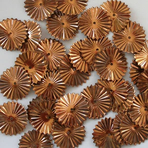 Pailletten Bronze 17 mm Sunburst/Starburst/Räder Pailletten ~100 Stück lose - Bild 1 von 1
