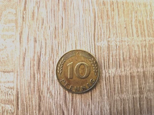 10 Pfennig Bank Deutscher Länder 1949 Prägestätte F - Original - extrem Selten - Bild 1 von 2