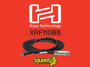 Hosa Technology XRF110BB - XLR Female to RCA Male Unbalanced Interconnect Cable - Picture 1 of 3
