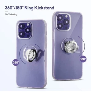 iPhone 14 max Clear TPU Phone Case with Rotatable Kickstand by SXTDDP - Picture 1 of 8