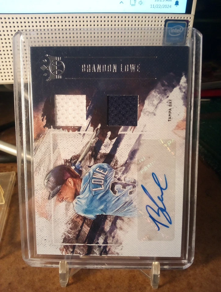 Brandon Lowe 2019 Panini Diamond Kings Relic Auto Rays - Image 1 of 4