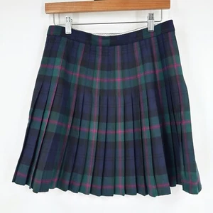 Brooks Brothers Womens Wool Pleated Plaid Mini Skirt 10P Academia Old Money Prep - Picture 1 of 6