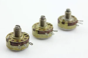 Qty 3 NOS FP-3438 Type J Allen Bradley 1 Meg Ohms Audio Taper Potentiometer 1963 - Picture 1 of 7