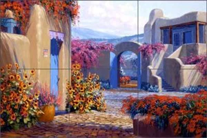 Southwest Tile Backsplash Mikki Senkarik Landscape Art Ceramic Mural MSA045 - Picture 1 of 6