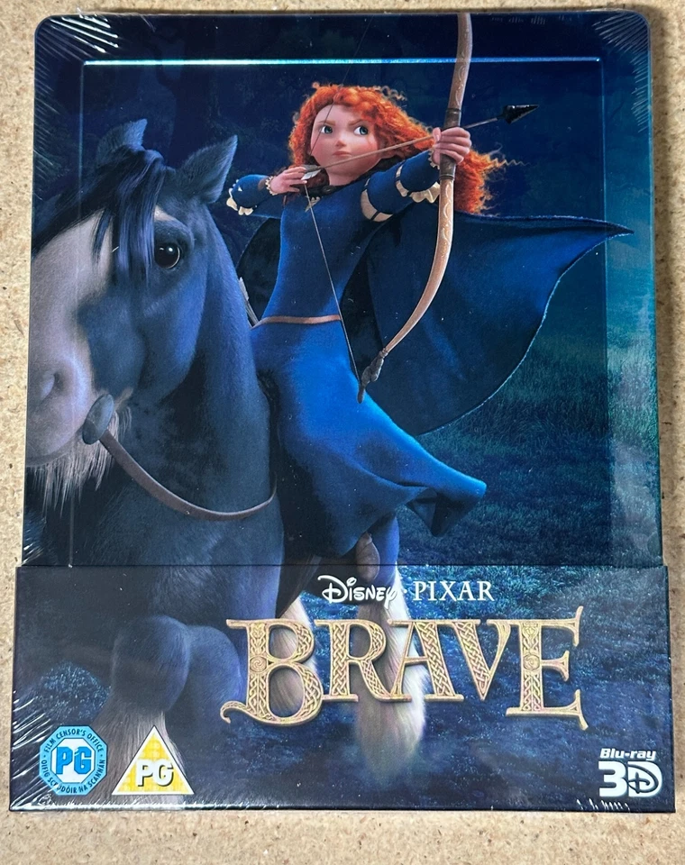 Brave 3D (2012) - Limited Edition Steelbook Blu-Ray Region | Disney Pixar