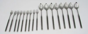Oneida 1881 Rogers Spanish Court 8 Iced Tea Spoons 9 Seafood Forks Set SS - Picture 1 of 8