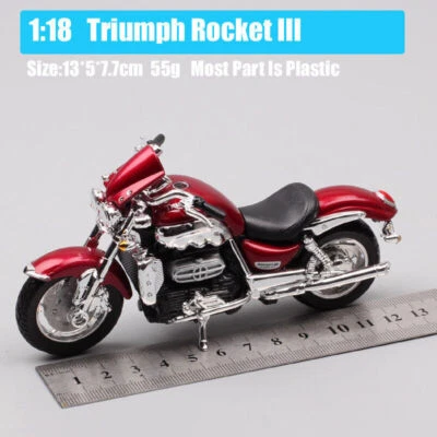 1/18 bburago Triumph Rocket 3 Trident cruiser motorcycle Diecasts model bike Toy - Image 1 of 4