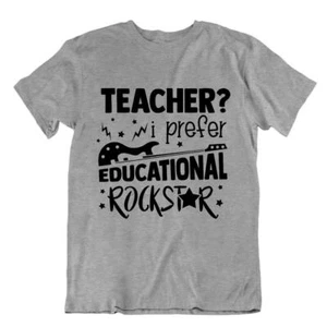Educational Rockstar Tshirt Music Teacher Shirt Funny Comic Tee - Picture 1 of 8