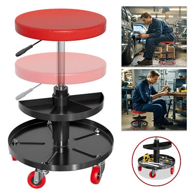 Werkstatthocker Werkstattsitz Rollhocker Werkstattstuhl Höhenverstellbar 130 kg - Bild 1 von 4