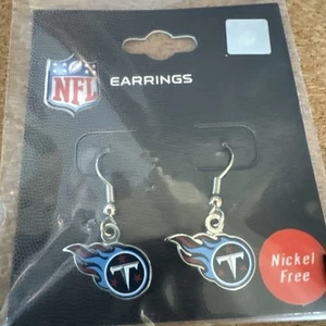 Tennessee Titans Logo Earrings NFL Football TEAM - Picture 1 of 3