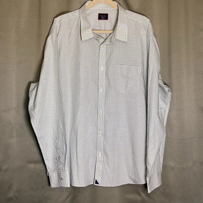 UNTUCKit Button Up Wrinkle Free Blue Green Plaid Mens Size XXX-Large 100% Cotton - Image 1 of 4