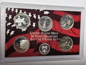 2000 S State SILVER QUARTER Proof State Five 25 Cents 5 Coin Set No Box or COA - Picture 1 of 2
