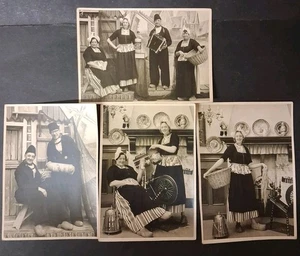 4X Artistic Vintage Postcard Traditional Clothing Volendam Netherlands - Picture 1 of 7