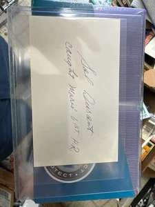Baseball Sal Durant Signed Index Card The Guy Who Caught R Maris 61st HR PSA COA - Picture 1 of 2