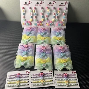 Lot Of Valentine Heart Jewelry And Hairbows From Claire’s - Picture 1 of 7