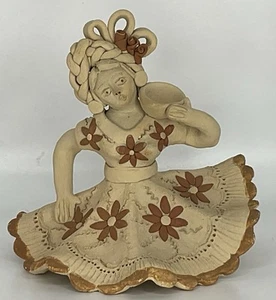 Vintage Enedina Vasquez Cruz Tehuana Nacimiento arte popolare messicana argilla ceramica firmata - Foto 1 di 12