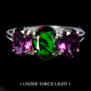 Anillo de plata de ley 925 ovalado ópalo negro 8x6 mm rodolita piedras preciosas joyería tamaño 8 - Imagen 1 de 14