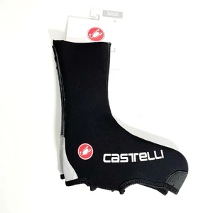 Castelli Diluvio Pro Shoe Covers Black Cycling Reflective Bike Ride XXL X LARGE - Picture 1 of 11