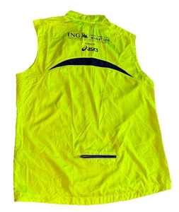 Asics New York City ING NYC 2013 Marathon Run Vest Men’s Large L Hi Viz Yellow - Bild 1 von 12