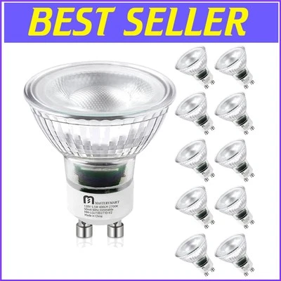 GU10 5.5W LED Bulbs with 40-Degree Beam Angle - 10 Pack for Track Lighting - Image 1 of 4