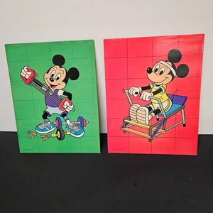 Neu aus altem Lagerbestand 2 Mickey Mouse Mausübungsordner 80er Jahre Schulbedarf Disney - Bild 1 von 5
