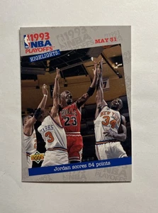Michael Jordan~1993-94 Upper Deck - NBA Playoffs Highlights #193 - Picture 1 of 2