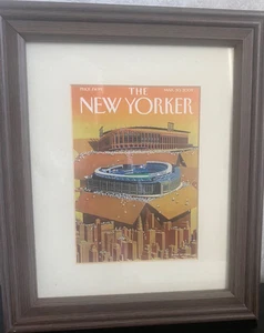 THE NEW YORKER Magazine March 30 2009 Opening Day  NY Mets &Yankees -Framed-MINT - Picture 1 of 4