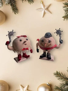 Rare Vintage Anthropomorphic Bethany Lowe Snowball Set Christmas - Picture 1 of 15