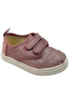 TOMS Niñas Pequeñas Cordones Cupsole Zapatilla Rosa Brillo Iridiscente Foto 1 de 3