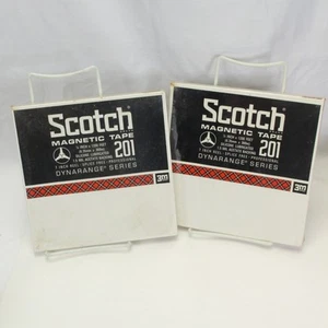 Scotch Magnetic Tape 201 Real To Real Dynarange Series Lot of 2 - Picture 1 of 9