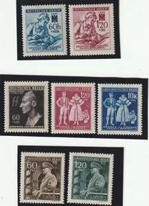 BÖHMEN UND MÄHREN, WWII, 1942-1944, MI. 111-112, 131, 133,135, 136-137, postfrisch - Bild 1 von 5