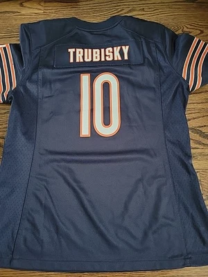 Camiseta de futebol Nike Mitch Trubisky Chicago Bears NFL feminina grande top feminina  - Imagem 1 de 4