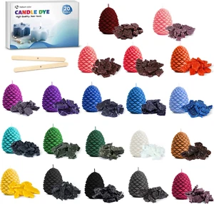 Hiebum Kerzenwachs Farbe - 20 Farben (5G/ 0.18Oz) Kerze Wachs Farbstoff Für Kerz