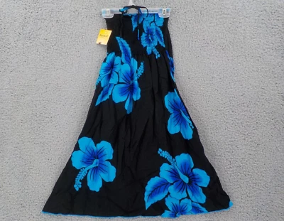 Favant Butterfly Dress Girls SZ 12 Black Blue Hibiscus Elastic Front Bodice NWT - Image 1 of 4