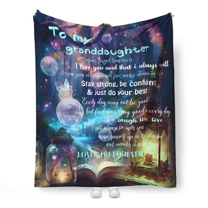 Granddaughter Blanket Sentimental Gift from Grandparents Birthday Throw 50"x60" - Picture 1 of 9