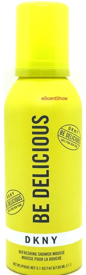 BE DELICIOSO MOUSSE DE DUCHA REFRESCANTE DKNY DONNA KARAN NUEVA YORK 3,3 OZ / 100 ML Foto 1 de 1
