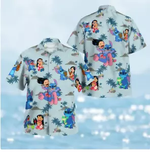 Lilo & Stitch 3D HAWAII SHIRT HALLOWEEN GIFT CHRISTMAS GIFT BEST PRICE US SIZE - Picture 1 of 3