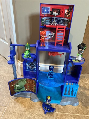 PJ Masks Mission Control Headquarters Playset Lot w/ Figures Accessories & More Cover