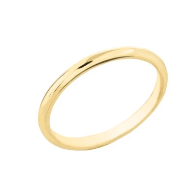 Yellow Gold Classic Wedding Band 2MM (Available in Yellow/Rose/White Gold) - Image 1 of 3