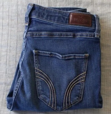 Pantalones de mezclilla Hollister para mujer talla 7R 28X30 tiro alto pierna súper ajustada clásicos elásticos Foto 1 de 4